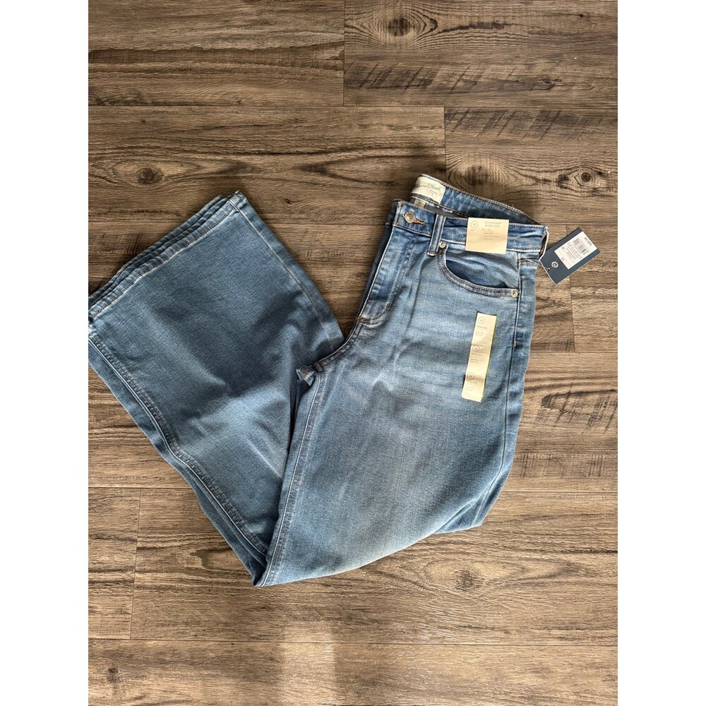 Universal thread wide leg Jeans size 12R high rise slim hip & thigh nwt